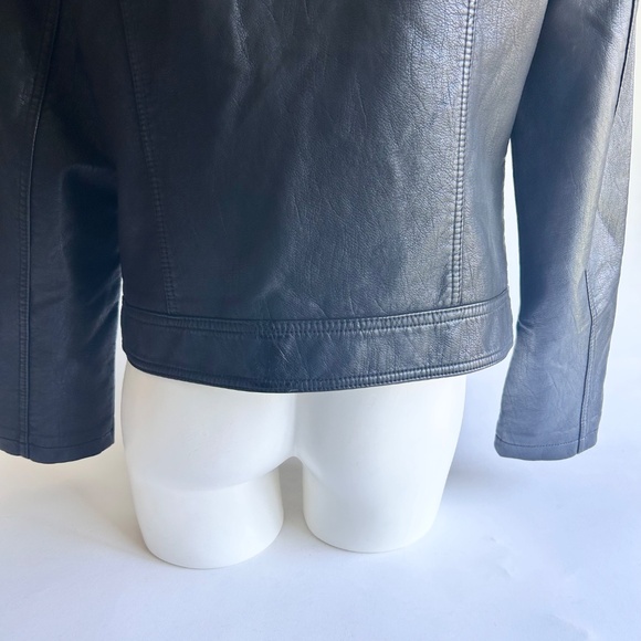 Topshop Black Leather Moto Jacket - Picture 7 of 14